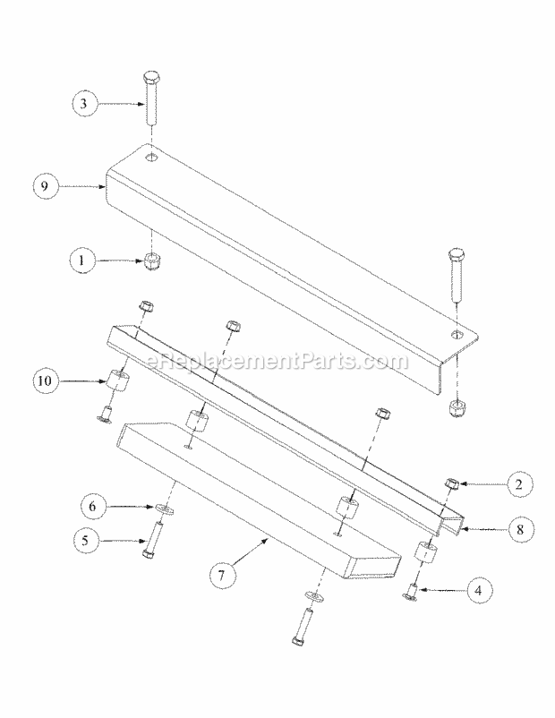Rear Bumper Diagram and Parts List for M48-KWS 53AB5D4M150 Cub Cadet Sprayer